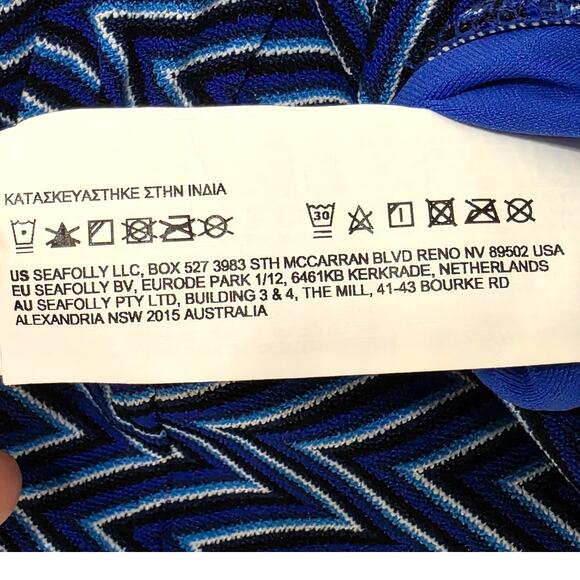 Seafolly Cleo Maillot One-Piece Swimsuit Indigo Blue Size 6 - Picture 8 of 12